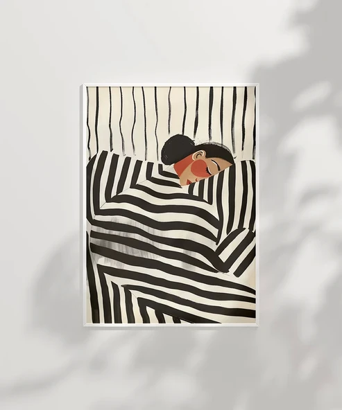 Çerçevesiz Poster Çizgisel Huzur - Resim 3