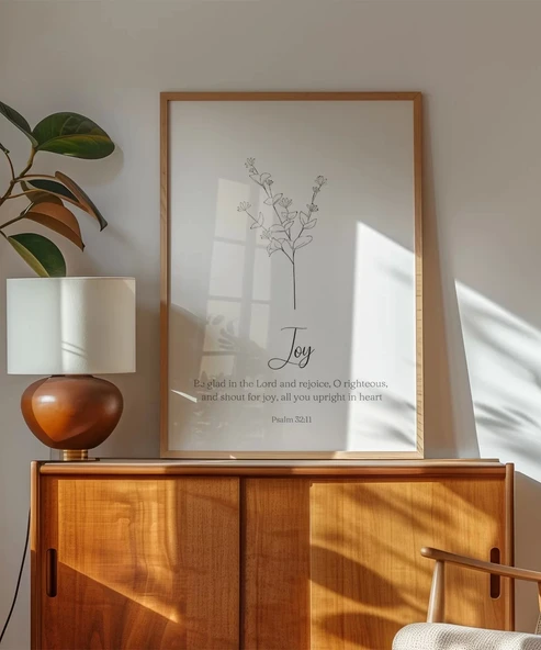 Çerçevesiz Poster Joy Temalı İnanç ve Motivasyon - 5