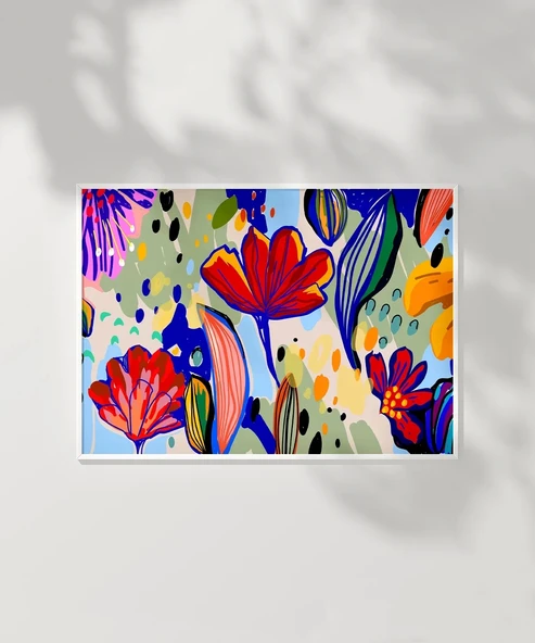 Çerçevesiz Poster Çiçek Kompozisyonu - Resim 2