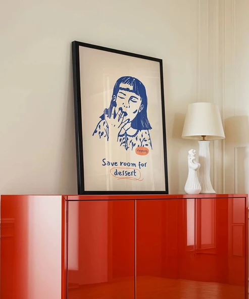 Çerçevesiz Poster Ahududu ve Tatlı Kaçamak - Resim 3