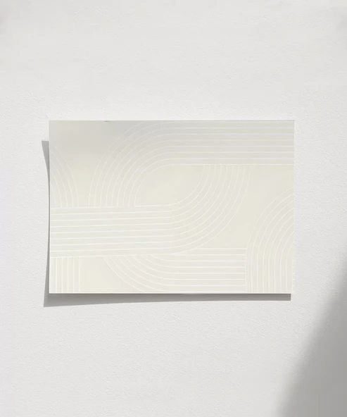 Çerçevesiz Poster Geometrik Kavisli Çizgiler ürün görseli