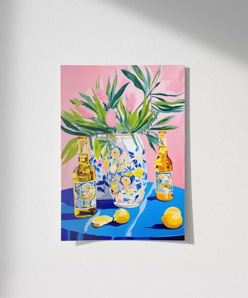 Çerçevesiz Poster Çiçekler ve Lezzet ürün görseli