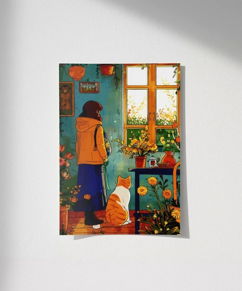 Çerçevesiz Poster Doğal Işık ve Çiçekler ürün görseli