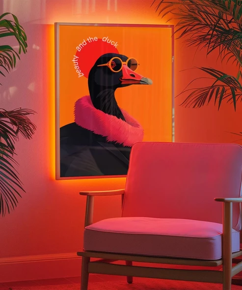 Çerçevesiz Poster Beauty and the Duck Tasarım - Resim 5