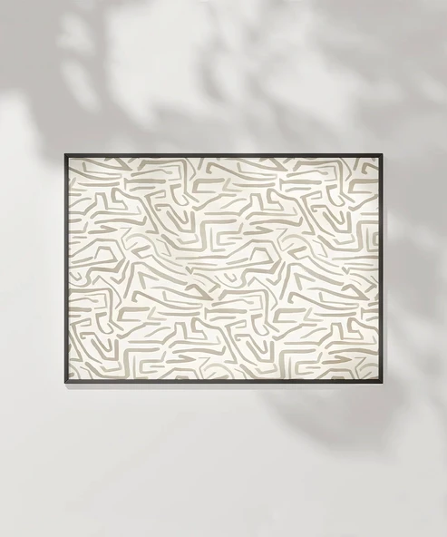 Çerçevesiz Poster Organik Çizgiler Duvar - Resim 6