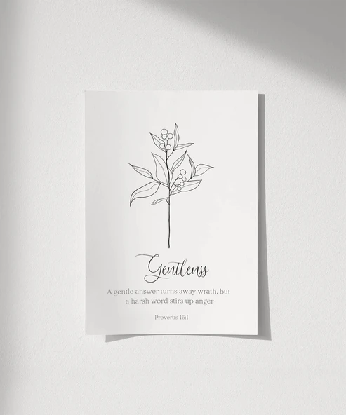 Çerçevesiz Poster Gentleness Temalı Minimalist ürün görseli