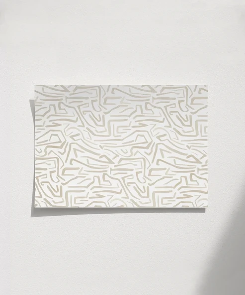 Çerçevesiz Poster Organik Çizgiler Duvar ürün görseli