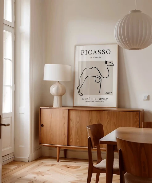 Çerçevesiz Poster Picasso Tarzı Deve Tablosu - 5