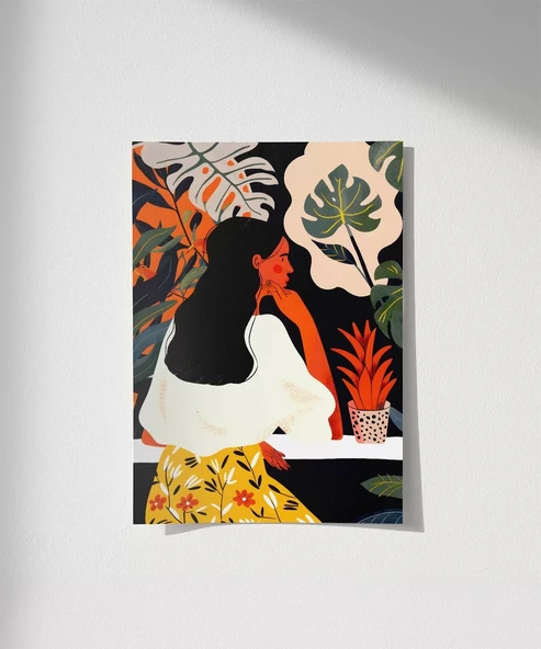 Çerçevesiz Poster Doğanın Düşünceli Yansıması ürün görseli