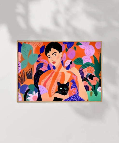 Çerçevesiz Poster Siyah Kedinin Sırrı - Resim 7