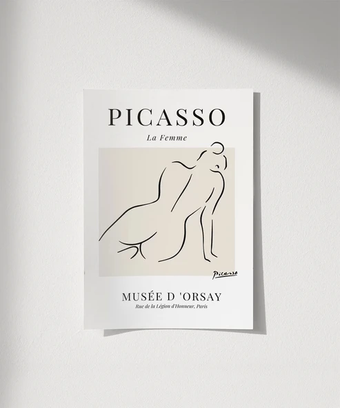 Çerçevesiz Poster Picasso La Femme ürün görseli