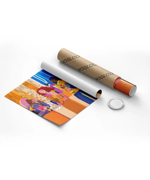 Çerçevesiz Poster Renkli Kadınlar - Resim 8