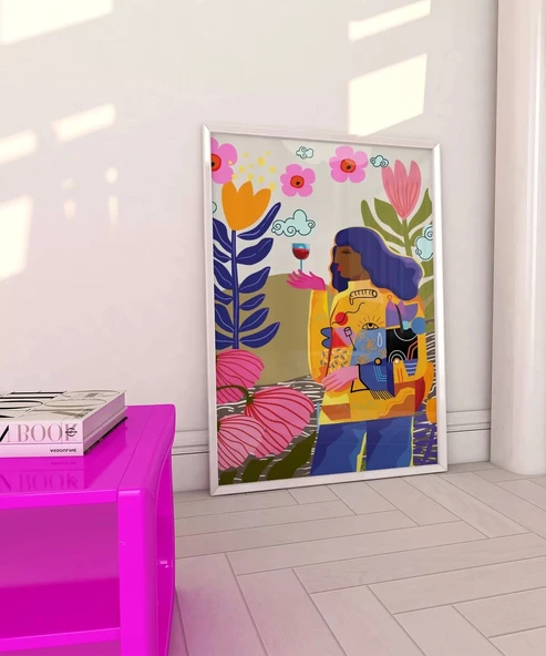 Çerçevesiz Poster Renkli Bahar Anısı - Resim 3