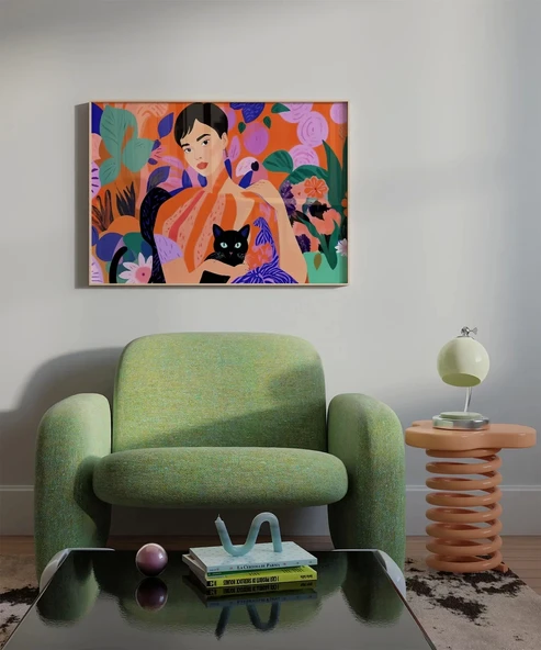 Çerçevesiz Poster Siyah Kedinin Sırrı - Resim 5