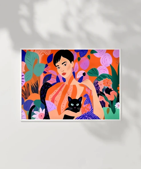 Çerçevesiz Poster Siyah Kedinin Sırrı - Resim 2