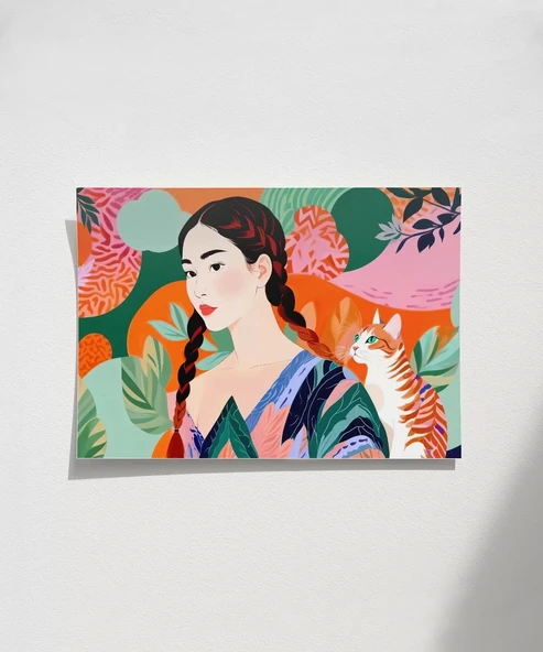 Çerçevesiz Poster Zarif Bir Bakış ürün görseli