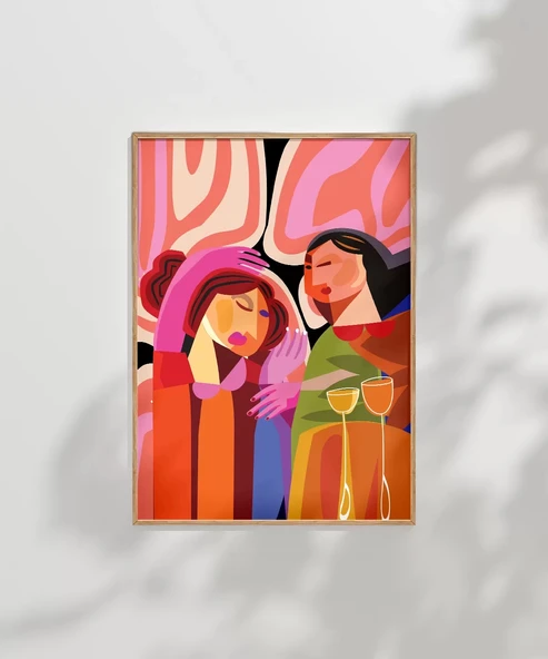 Çerçevesiz Poster Bağların Renkli Yüzü - Resim 6