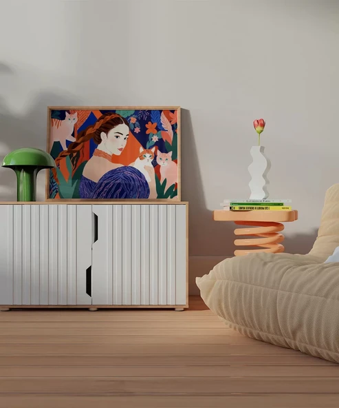 Çerçevesiz Poster Floral Harmoni ve Dostluk - Resim 4