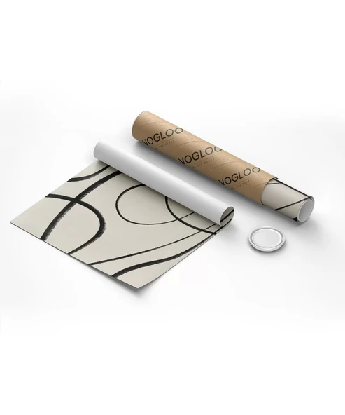 Çerçevesiz Poster Kıvrımlı Formlarla Grafik Desenli - Resim 8