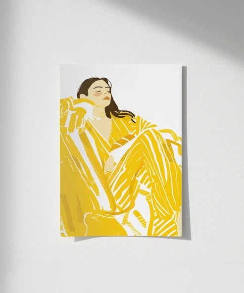 Çerçevesiz Poster Güneşin İçindeki Kadın ürün görseli