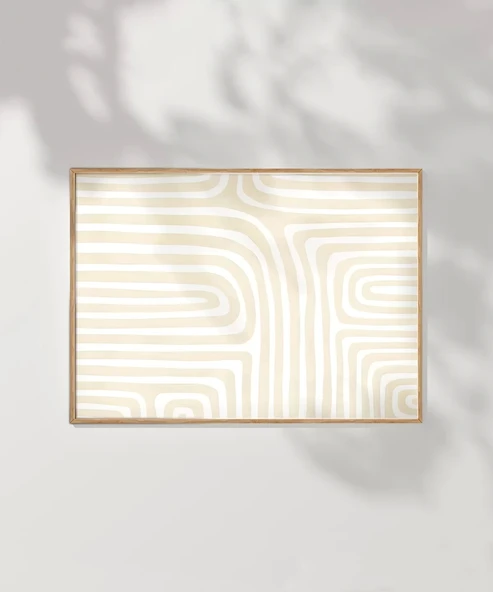 Çerçevesiz Poster Soyut Labirent Desenli - Resim 7