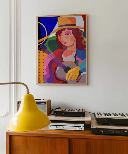 Çerçevesiz Poster Müzikal Portre - Resim 4