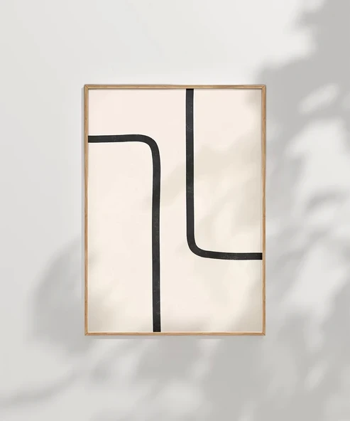 Çerçevesiz Poster Modern Minimalist Siyah-Beyaz - Resim 7