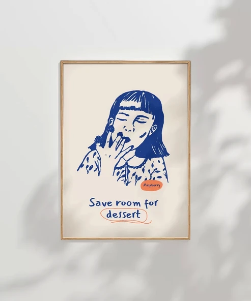 Çerçevesiz Poster Ahududu ve Tatlı Kaçamak - Resim 7