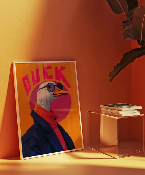 Çerçevesiz Poster Şık Ördek - Resim 5