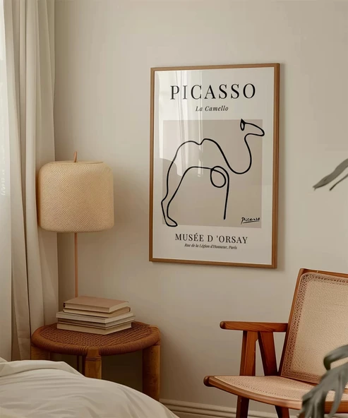 Çerçevesiz Poster Picasso Tarzı Deve Tablosu - 2