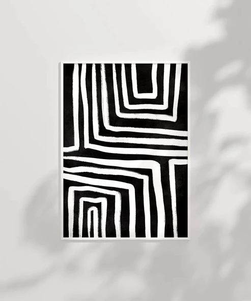 Çerçevesiz Poster Geometrik Soyut Sanat - Resim 2