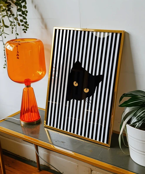 Çerçevesiz Poster Siyah Kedinin Gizemi - Resim 5