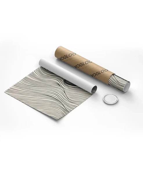 Çerçevesiz Poster Dalgalı Çizgiler Soyut Sanat - Resim 8