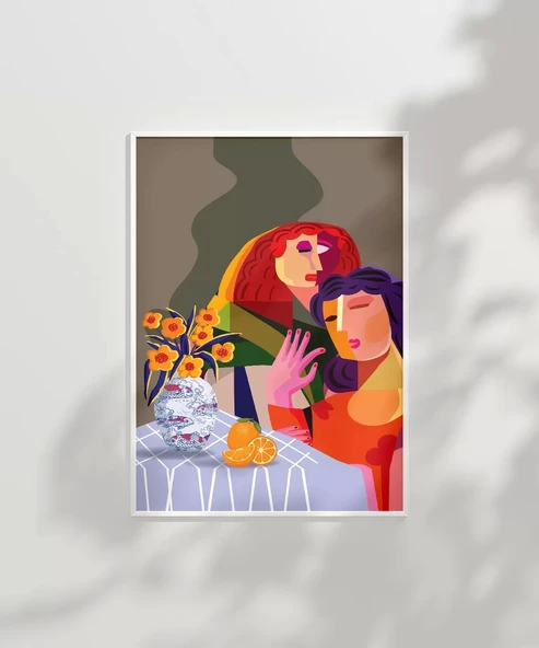 Çerçevesiz Poster Masanın Ardındaki Duygular - Resim 2