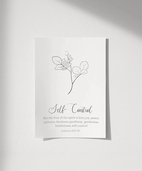 Çerçevesiz Poster Self-ControlTemalı Minimalist ürün görseli
