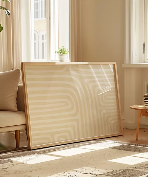 Çerçevesiz Poster Soyut Labirent Desenli - Resim 5