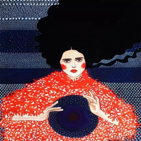 Modern Kadın 2 Sayılarla Boyama Seti Rulo 60 x 75 cm - 1