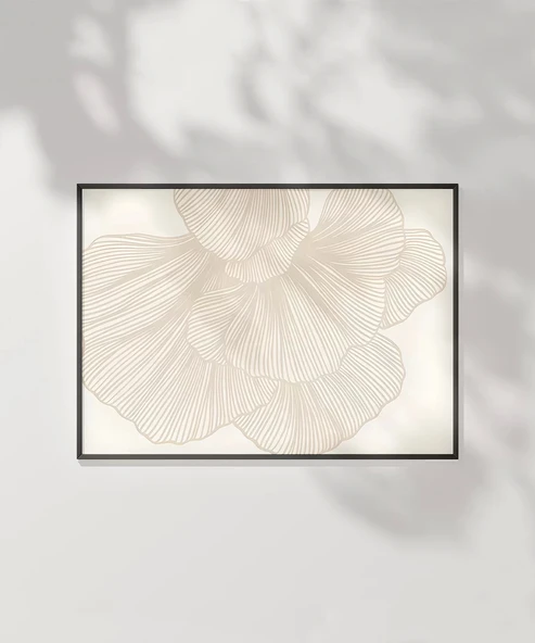 Çerçevesiz Poster Soyut Çiçek Desenli - Resim 6