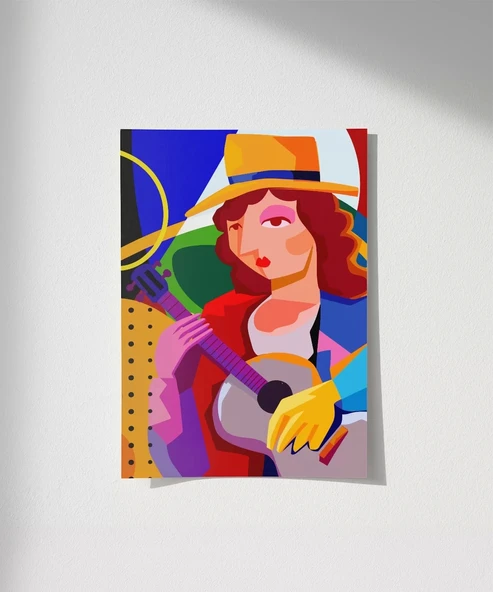 Çerçevesiz Poster Müzikal Portre ürün görseli