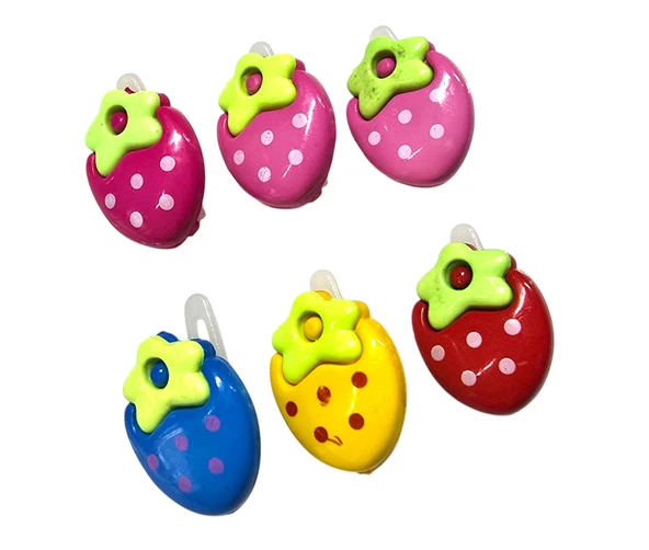 Çilekli Kız Bebek Toka 6 Adet - Resim 3