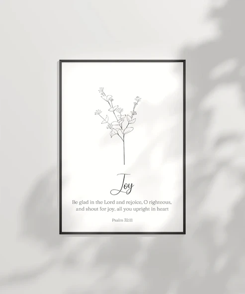 Çerçevesiz Poster Joy Temalı İnanç ve Motivasyon - 7