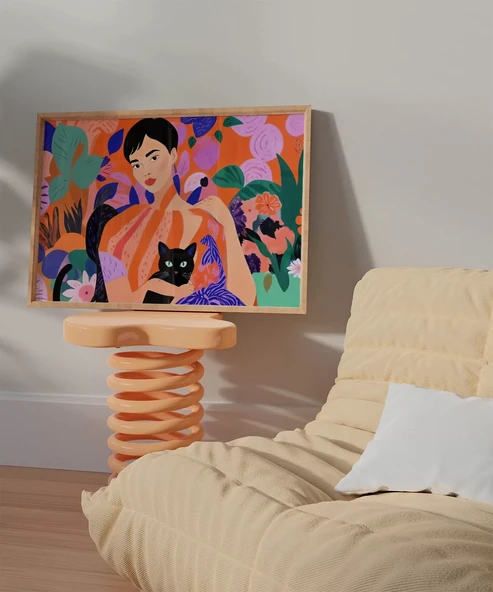 Çerçevesiz Poster Siyah Kedinin Sırrı - Resim 4