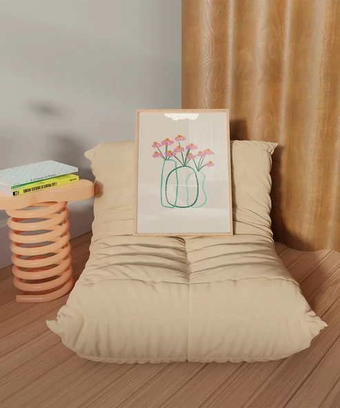 Çerçevesiz Poster Minimal Çiçek Vurgusu - Resim 4