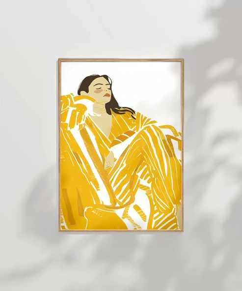 Çerçevesiz Poster Güneşin İçindeki Kadın - Resim 6