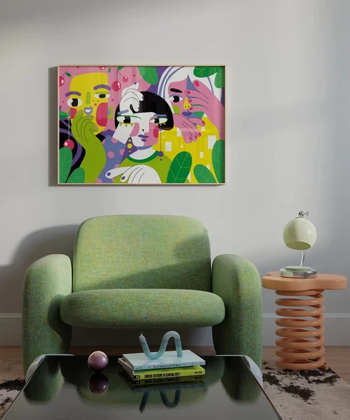 Çerçevesiz Poster Birleşen Bakışlar - Resim 5