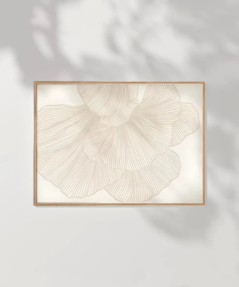 Çerçevesiz Poster Soyut Çiçek Desenli - Resim 7