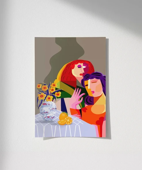 Çerçevesiz Poster Masanın Ardındaki Duygular ürün görseli