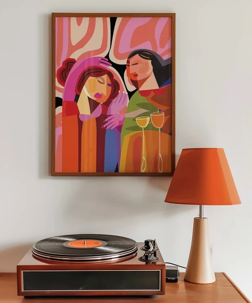 Çerçevesiz Poster Bağların Renkli Yüzü - Resim 4