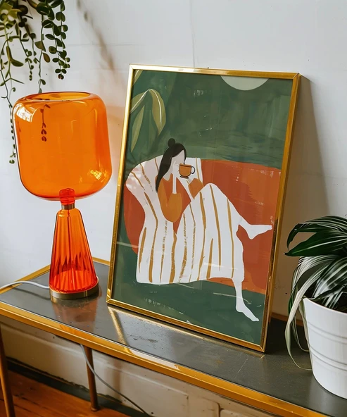 Çerçevesiz Poster Düşüncelere Dalmak - Resim 5