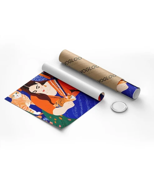 Çerçevesiz Poster Kedi Sevginin Sıcaklığı - Resim 8